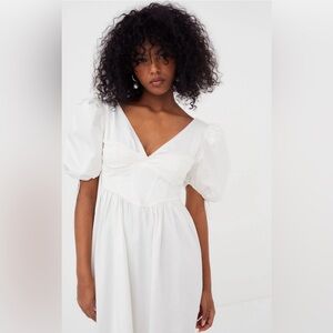 For Love And Lemons Jocelyn Midi White Dress Size Large NWT